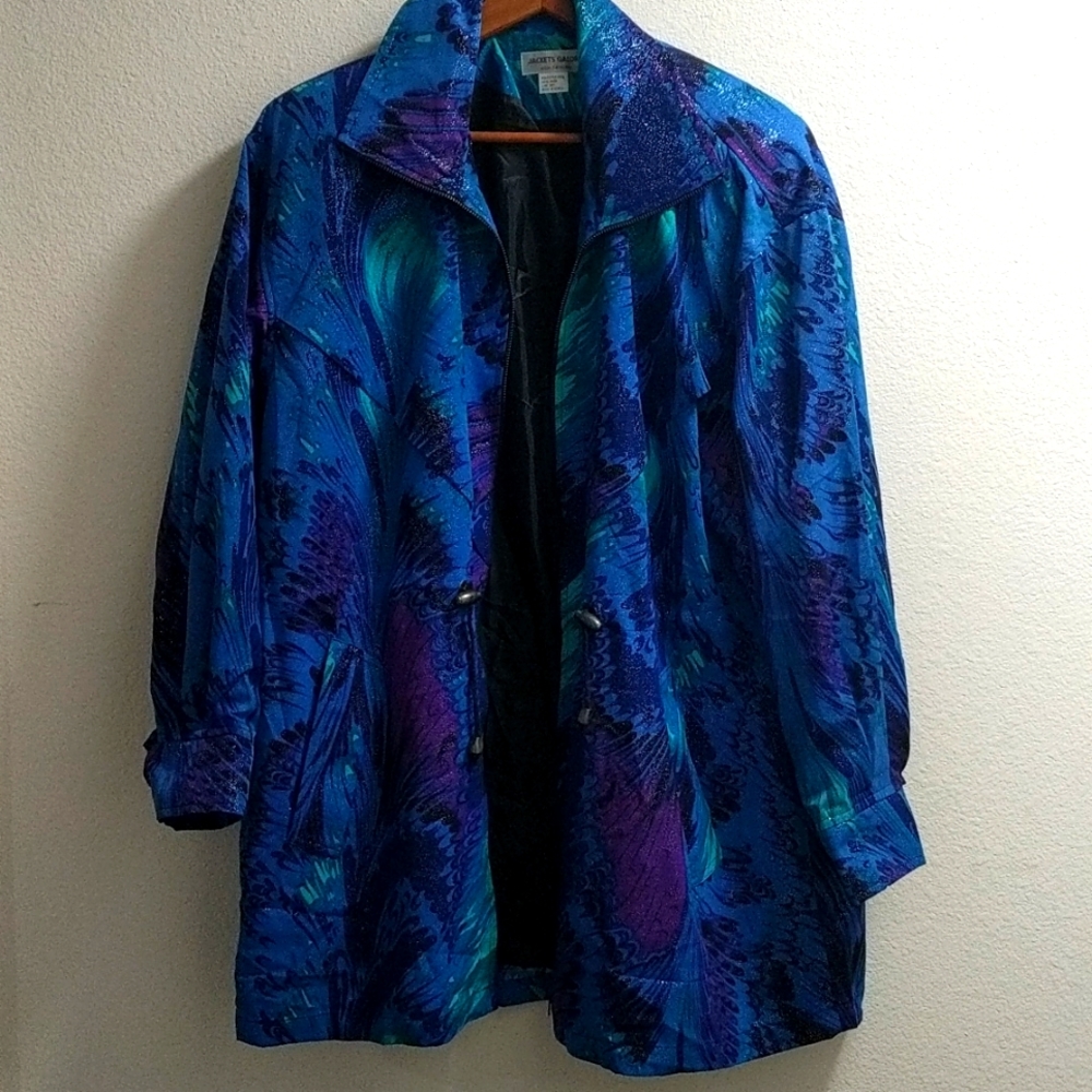 Jackets Galore High Fashion 1980s Style XL Shoulder Pads too Shiney Shimmery